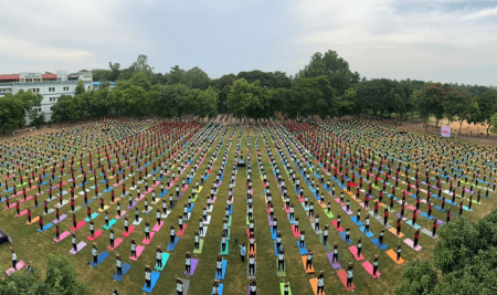 International Yoga Day at Aditya Vidyashram, Poraiyur