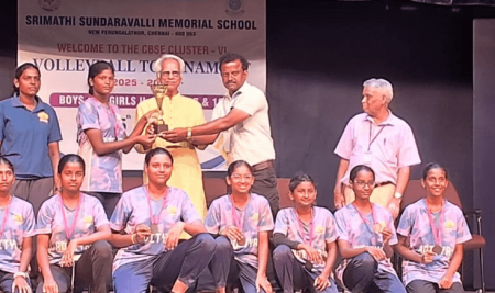 U-14 Volleyball Team Secures 3rd Place in Chennai
