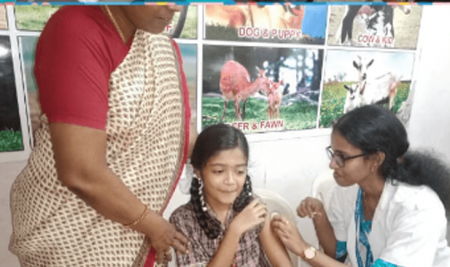 Health Check & Immunization Drive at AVRS–VIVEKAM