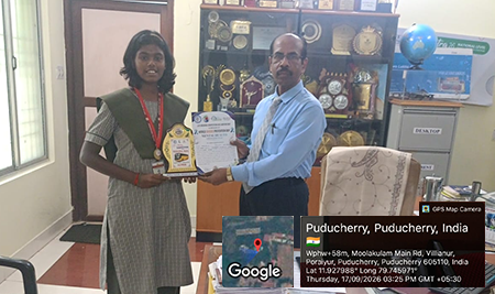 Dhanuja B. Secures Third Prize in World Suicide Prevention Day 2026 Drawing Competition